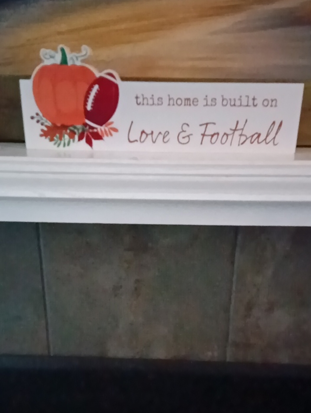 Hand painted Football Sign Deco